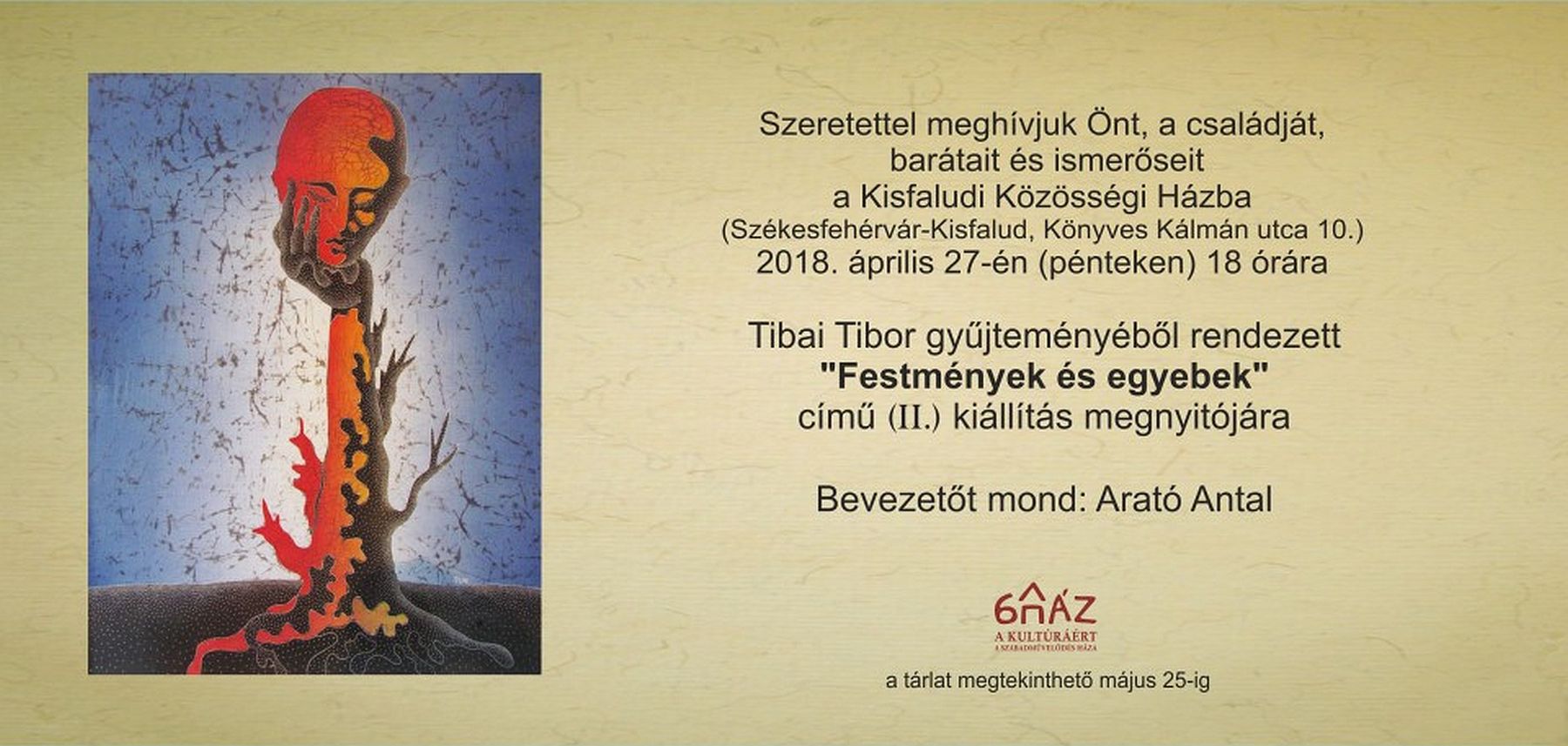 Festmények és egyebek - kiállítás nyílik Tibai Tibor gyűjteményéből Kisfaludon